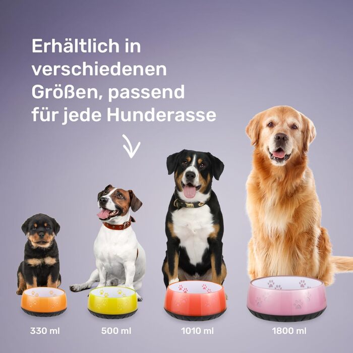 Миска для собак EHASO з лапками - годівниця та миска для води для собак великих та малих порід, однотонна