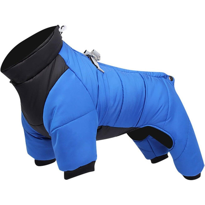 Зимовий одяг для собак: тепла куртка, жилет, костюм, комбінезон від снігу та вітру (жовтий, синій, S)