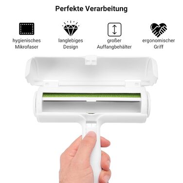 Набір для грумінгу тварин: щітка для собак та котів, XL роликовий збирач ворсу, щипці для видалення кліщів. Підходить для довгої та підшерсткової шерсті. Ефективно видаляє шерсть.