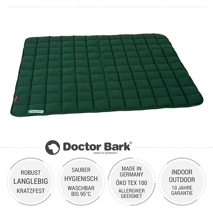 М'яка лежанка для собак Doctor Bark, розмір M (80x70 см) - якісна, міцна, для дому та вулиці, можна прати до 95°C