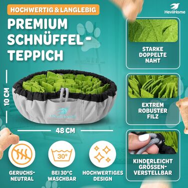 Килимок для собак - найкраща якість, Oxford тканина. Міцний, інтелектуальний килимок-іграшка для собак, що миється та з регульованим розміром для всіх порід.