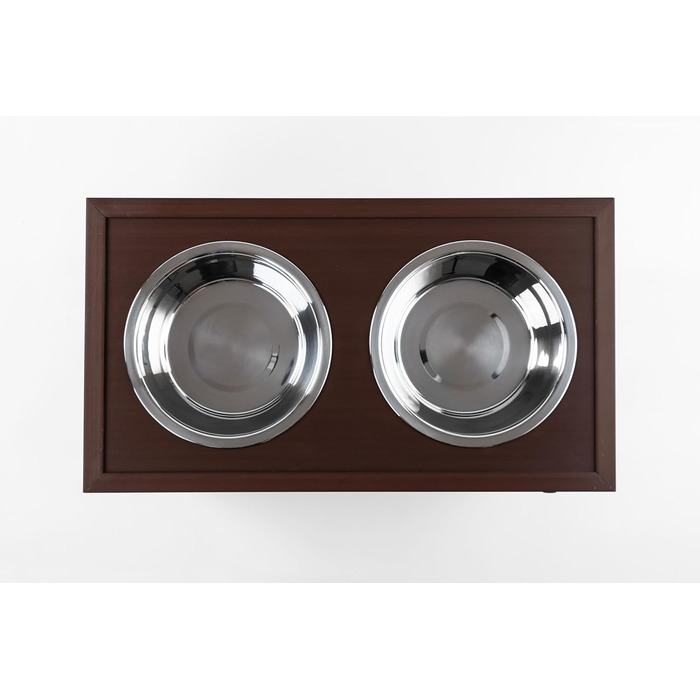 Підвищена годівниця для собак New Age Pet ECOFLEX з двома мисками з нержавіючої сталі та контейнером для зберігання з розсувною кришкою