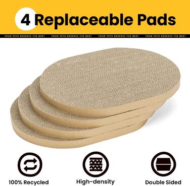 Кігтеточка для котів з будиночком та 4 змінними шарами - велика кігтеточка з міцного гофрокартону, двосторонні шари з наклейками DIY - лежанка для котів у квартирі, захист меблів, чорна, велика