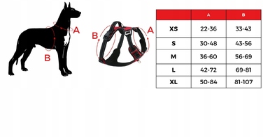 Міцна шлейка для собак HUGGY DOGGY модель Guard, червона, розмір S