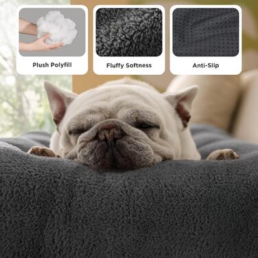 Крісло-лежанка для собак BEDSURE - XXL, сіре, 119x74x8 см. Лежанка для великих собак з антиковзним дном.