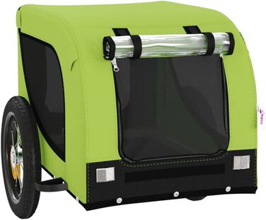 SECOLI Причіп для собак, візок для собак, бугі для собак з відбивачем. Причіп для велосипеда для собак до 30 кг, зелений, 124 x 53 x 53 см