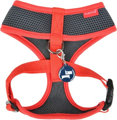 Шлейка для собак Puppia Soft Harness II - м'яка, зручна, регульована (Сірий, M)