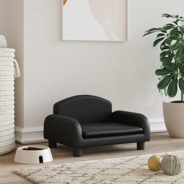 Крісло-ліжко для собак та котів, чорне, 50x40x30 см, з водонепроникного штучного шкіровинилу