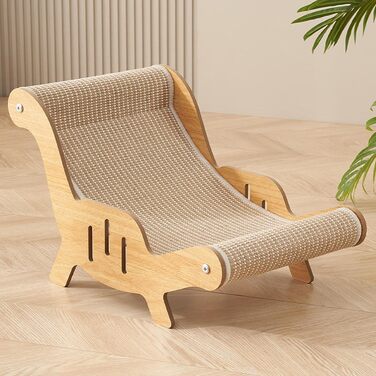 Крісло-лежанка для котів з сизалю, зручне крісло-подряпування, гамак для котів, кошик для пляжу, ліжко для котів, цуценят та дрібних тварин, 53x31x32 см