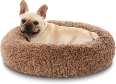 М'яке ліжко для собак та котів Doughnut, Ø80 см, Khaki. Зручне, миється, з антиковзаючою основою. Підходить для собак та котів великих, середніх та маленьких порід.