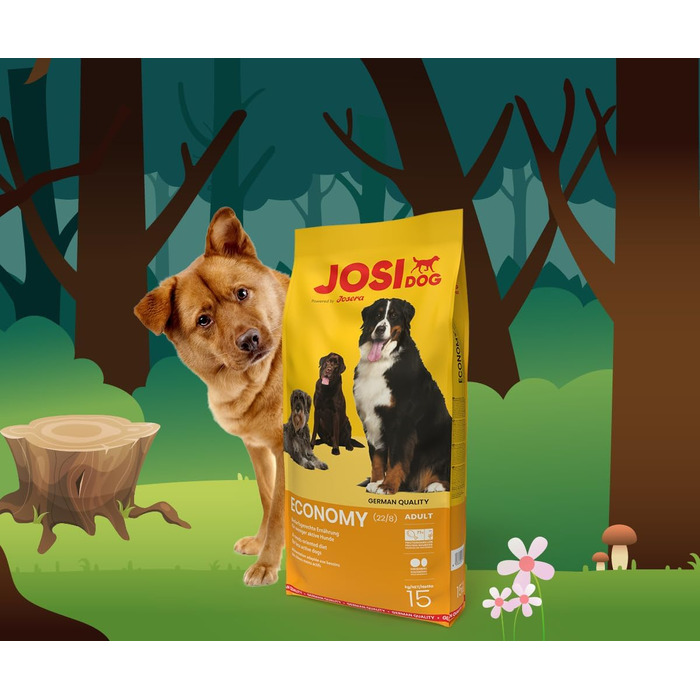 Сухий корм для собак JosiDog Economy Adult для малоактивних дорослих собак, преміум-клас, 15 кг