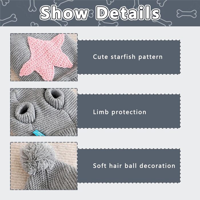 Жовтий теплий пуловер для собак Galatée з коміром-горловиною для Чихуахуа, Бульдога, Такси, Мопса, Йорка (M)