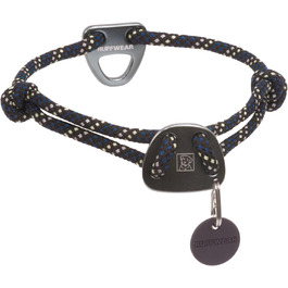 Ошийник для собак Ruffwear Knot-a-Collar, середній, регульований, з альпіністського шнура, для прогулянок, 36–50 см, чорний обсидіан