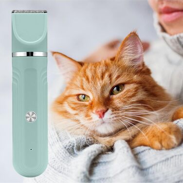 Набір для грумінгу собак 4-в-1: ножиці, щітка, гребінець, тример. Для собак, котів, цуценят. Зелений