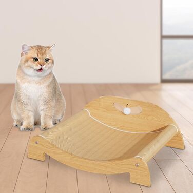 Кігтеточка для котів перfk, лежанка з картону та сизалю, іграшка-м'ячик, для середніх котів