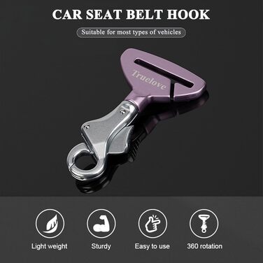 Посилений собачий нашийник-кріплення для авто, безпечна пряжка, сумісний з усіма авторемнями, для нашийників та шлейок, TLM1993-Lila