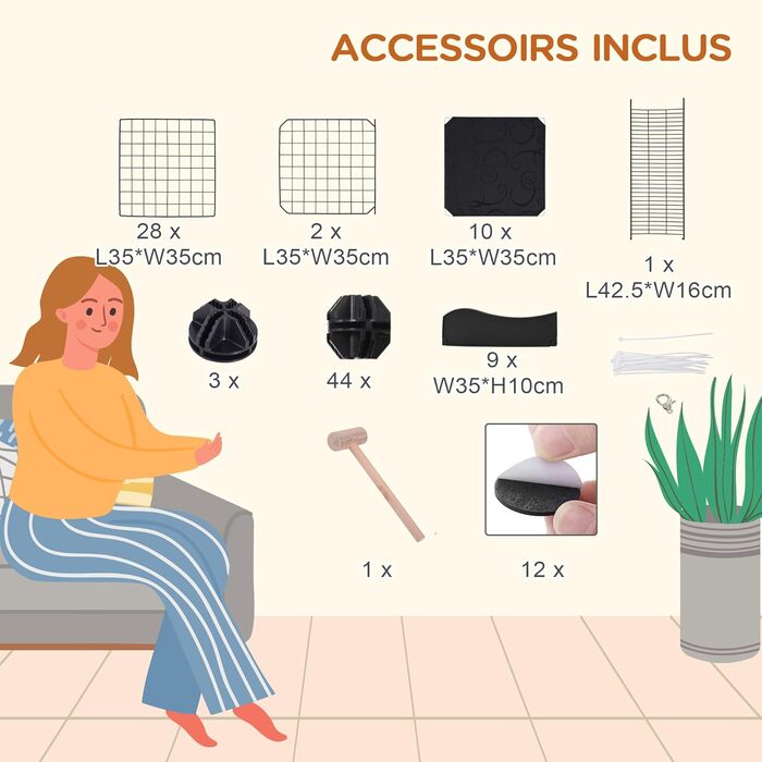 Клітка для котів PawHut з пробігом, 3 яруси, 2 двері, пандус, металевий каркас, 105 x 70 x 116 см, чорна