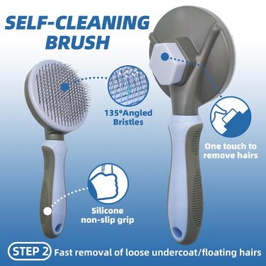 Набір щіток для грумінгу, блакитний