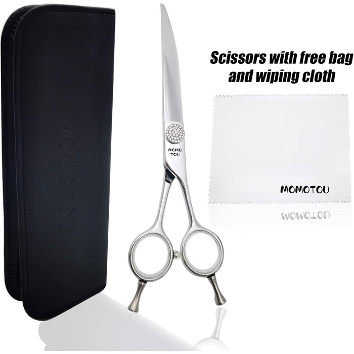 Професійна вигнута коса для грумінгу собак та котів, 440C сталь, 20.3 см