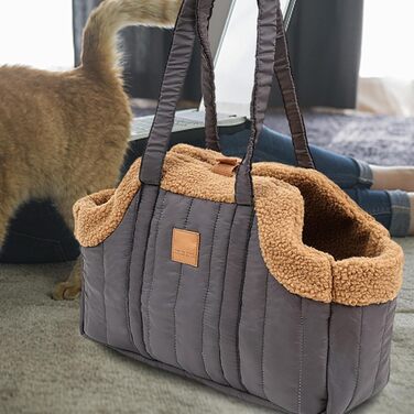 Сумка-переноска для цуценят та собак | Сумка для собак | Стильна та легка переноска для домашніх тварин для подорожей | Переноска для котів | Сумка для собак та котів з комфортним дизайном | Переноска для домашніх тварин сірого кольору