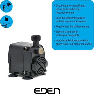 Насос для акваріума EDEN PAS 3000, для очищення води від бруду, накипу та водоростей