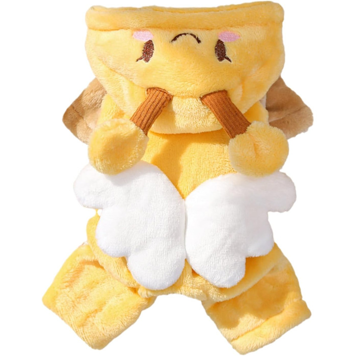 Жовтий светр для собак з флісу, розмір M: для малих, середніх та великих порід, для дому, прогулянок та подорожей