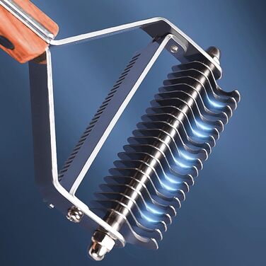 Професійний гребінець для видалення підшерстка у собак та котів, двосторонній, для видалення ковтунів