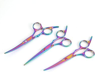 Набір професійних ножиць для грумінгу собак Restokki, нержавіюча сталь, для догляду за довгою та короткою шерстю собак, котів та інших домашніх тварин