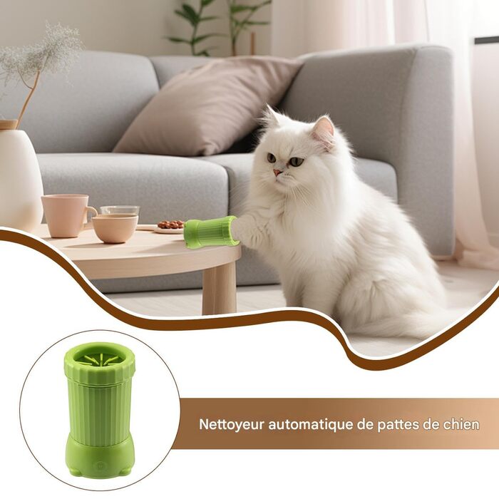 Автоматичний мийник лап для собак Yakermur | USB, для дому та прогулянок | Зелений