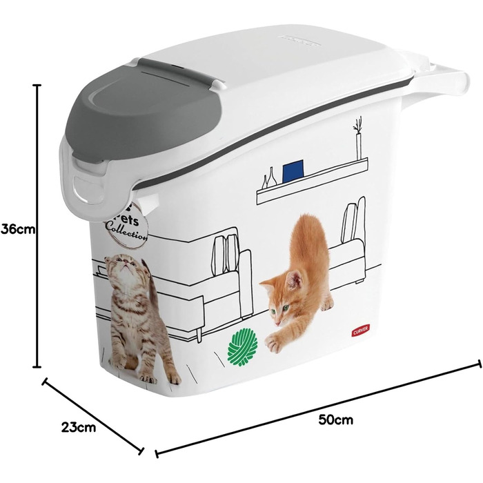 Контейнер для котячого туалету Curver PetLife, 6 кг / 15 л, 23 x 50 x 36 см