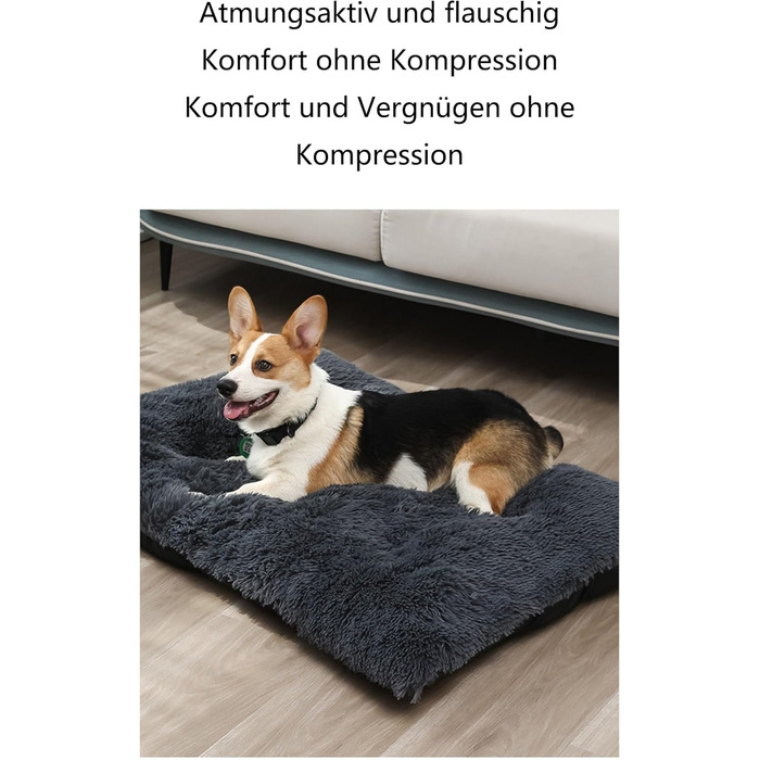 М'яке ліжко для собак, килимок з плюшу, великий розмір, коричневий колір, водонепроникне, антиковзаюче, для комфортного сну