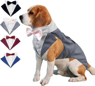 Костюм для собак Lamiaraga сірого кольору, формальний одяг, ідеальний для святкування дня народження, як ринг-берер, костюм для собак, розмір XX-Large