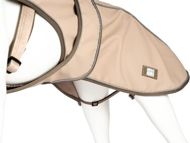 Водонепроникний дощовик для собак Max & Molly, M, пісочний колір. Спортивна куртка для собак з регульованим поясом, світловідбиваюча та безпечна. Дощовик для собак з отвором для шлейки, розмір M