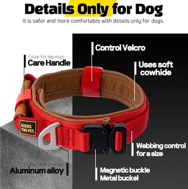Нашийник Comfort Collar для великих собак, м'яка теляча шкіра, з підкладкою, світловідбиваючий, металева пряжка, зручна ручка, розмір S, неоново-жовтий