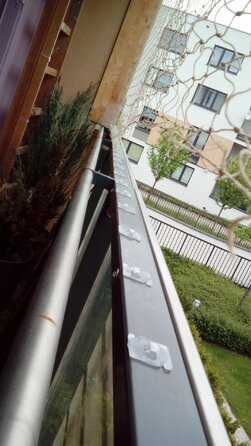 Захисна сітка на балкон від котів, птахів та голубів, 5х3 м, вічко 50 мм, без свердління