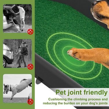 Рампа для собак Hunderampe Klappbar: антиковзка, до 90 кг, 156x40 см, для SUV, великих та маленьких тварин