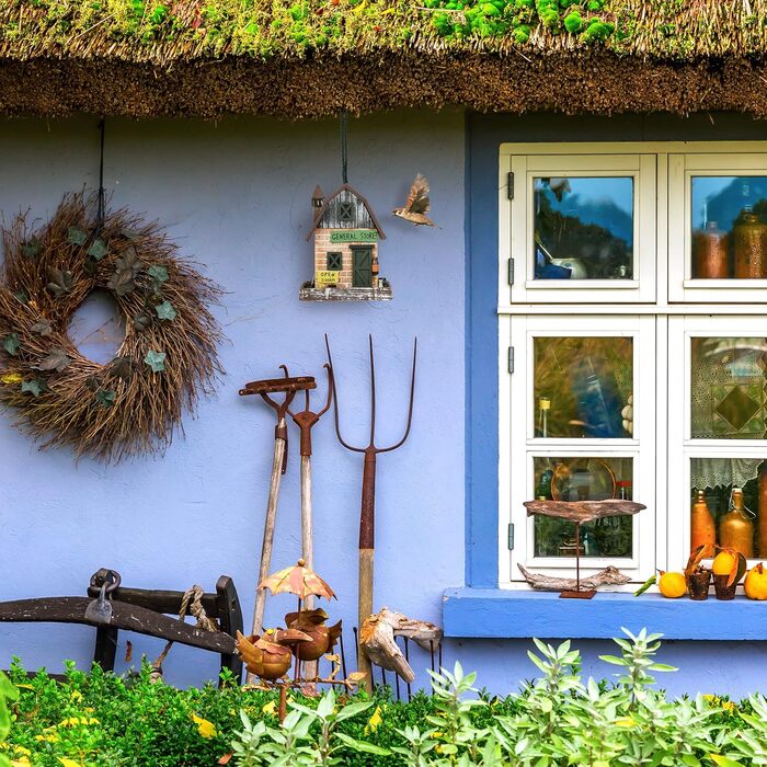 Дерев'яний будиночок для птахів Relaxdays, 23x18x18 см, з відкидним дахом, для саду та балкону