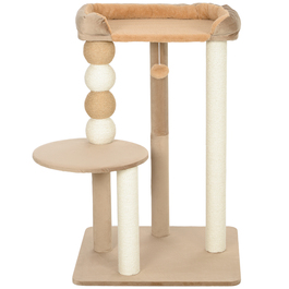 PawHut Cat Tree 86 см Cat Tree з платформою для стрибків, ліжко, ігровий м'яч, кігтеточка для кішок з джутовими кігтеточками, для кішок до 7 кг, кава | Аосом