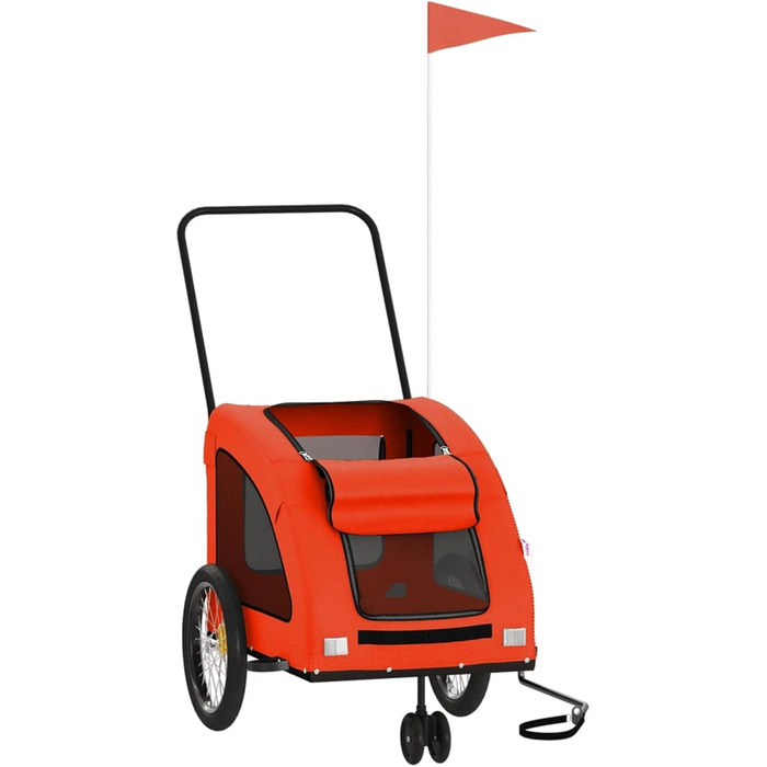 Причіп для собак Robuster Oxford, залізний, з ПВХ, вантажопідйомність 45 кг, Model93989 (Помаранчевий, 68 x 137 x 72 см)