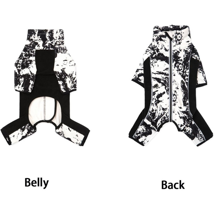 Теплий зимовий костюм для собак (S) - флісова куртка, теплий одяг для собак, теплий зимовий наряд, білий колір