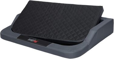 Ортопедичне собаче ліжко MEDICO Standard для собак маленьких, середніх та великих порід (75 x 50 см, сірий з чорним)