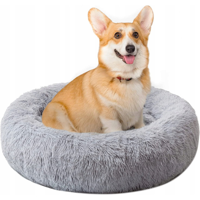 Лежанка для собак та котів, пухнаста м'яка підстилка