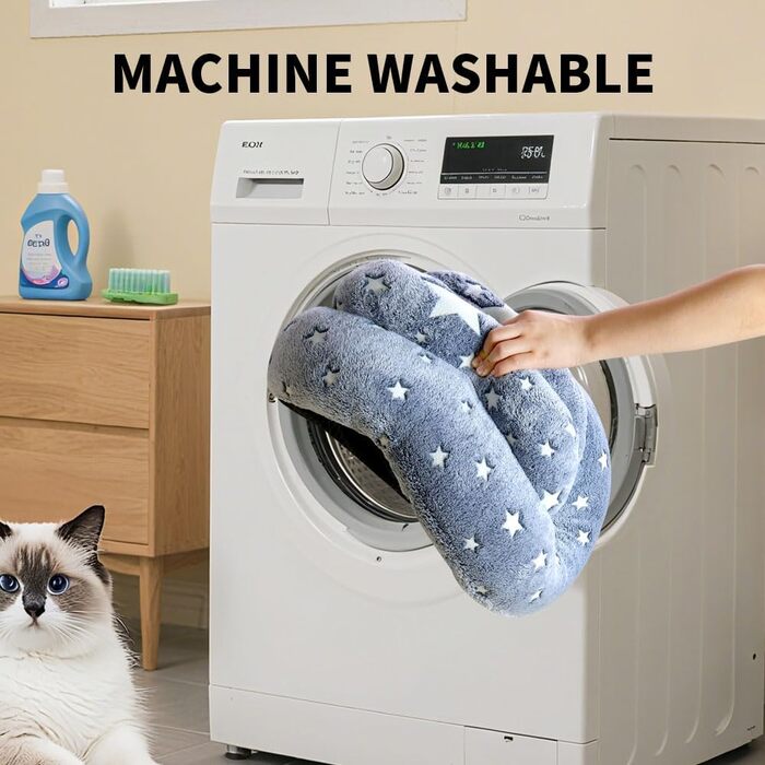 Кругле м'яке ліжко для котів та цуценят, 50 см. Зручне, миється, з штучного хутра. Підходить для квартирних котів та собак.