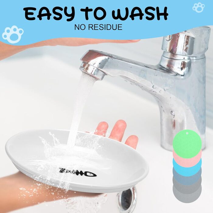 Набір мисок для котів з кераміки (3 шт.) з антиковзними килимками - Katzennapf