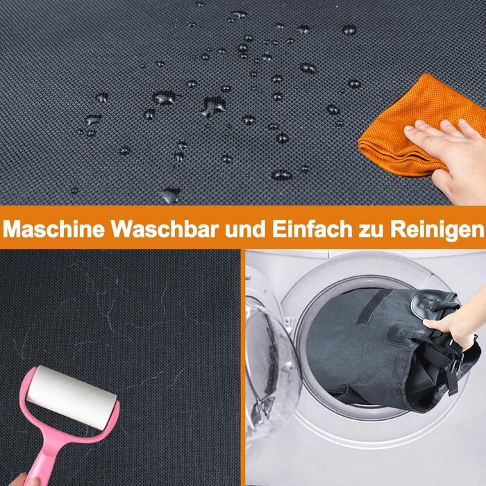 Захист для багажника автомобіля Alfheim для собак - водовідштовхуючий та легкий у догляді - універсальний. Килимок для багажника з захистом краю навантажувальної рамки (сірий)