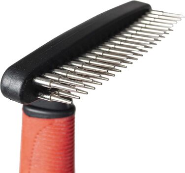 Гребінець для собак Karlie Unterwoll-Harke, гумовий, червоно-чорний, 16,5x11x6 см