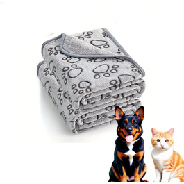 MYPETSTOCK® М'яка фланелева ковдра для собак і котів, велика та середня, тепла, всесезонна, прана