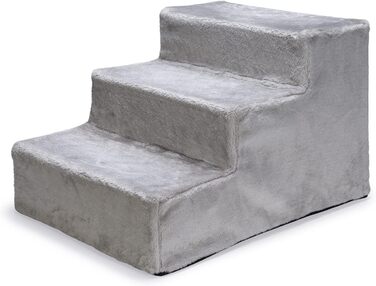 Сходи для собак Karlie Easy Step, плюшеві/дерев'яні, світло-сірі, 60x45x40 см