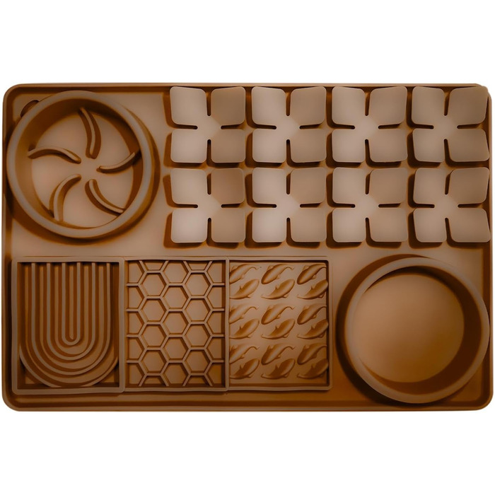 Килимок для годування собак та котів Slow Feeder з силікону, коричневий