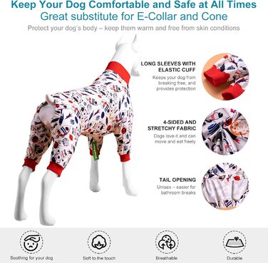 Піжама для собак великих порід LovinPet з принтом 